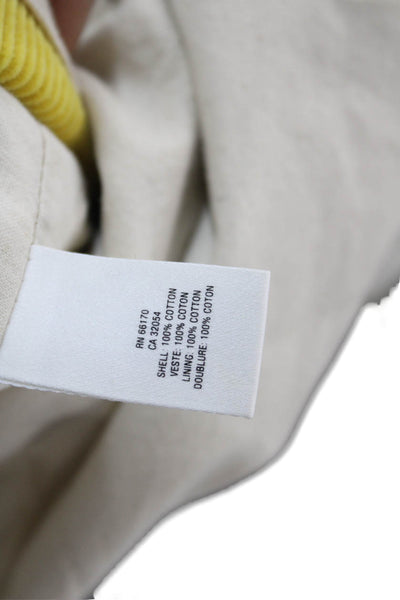 Maeve Anthropologie Women Straight Pencil Skirt Yellow Cotton Size 10