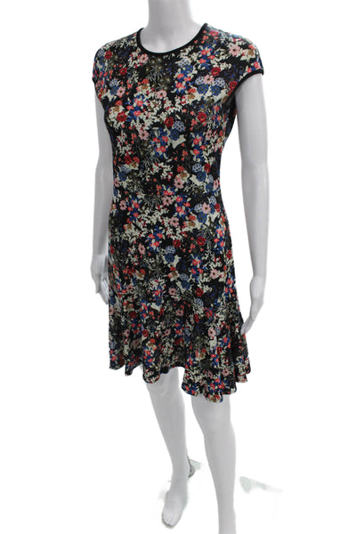 Erdem Women Fit & Flare Floral Viscose Knee Length Dress Size 4