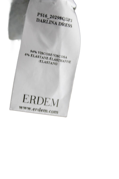 Erdem Women Fit & Flare Floral Viscose Knee Length Dress Size 4