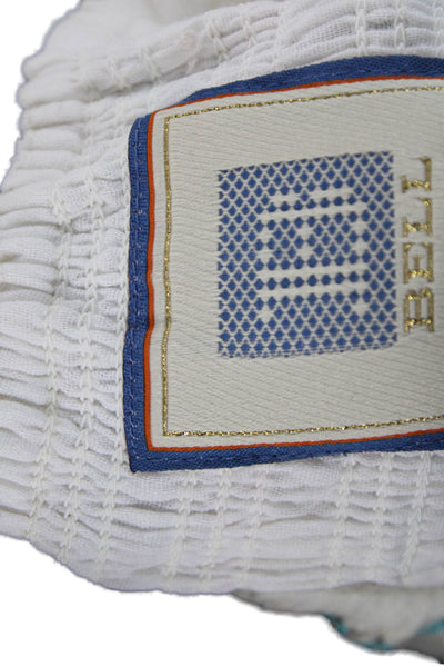 Bell Womens A-Line Skirt White Cotton Geometric Mini Pull On Size 2