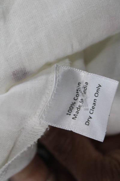 Bell Womens A-Line Skirt White Cotton Geometric Mini Pull On Size 2