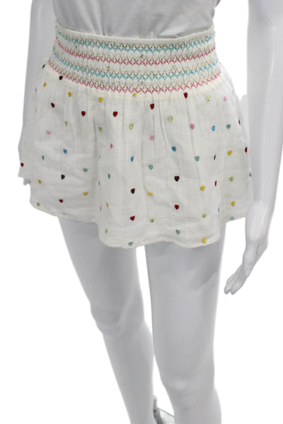 Bell Womens Mini Skirt White Cotton Pull On Size 4