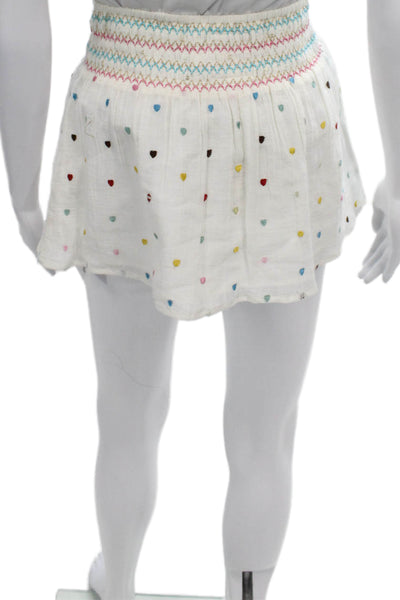 Bell Womens Mini Skirt White Cotton Pull On Size 4