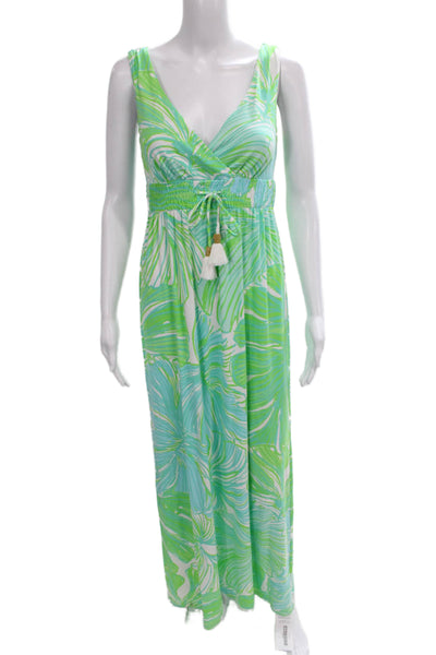 Lilly Pulitzer Womens Multicolor V-Neck Sleeveless Maxi Dress Rayon Size XS