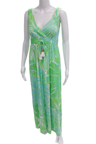Lilly Pulitzer Womens Multicolor V-Neck Sleeveless Maxi Dress Rayon Size XS