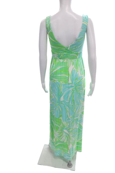 Lilly Pulitzer Womens Multicolor V-Neck Sleeveless Maxi Dress Rayon Size XS
