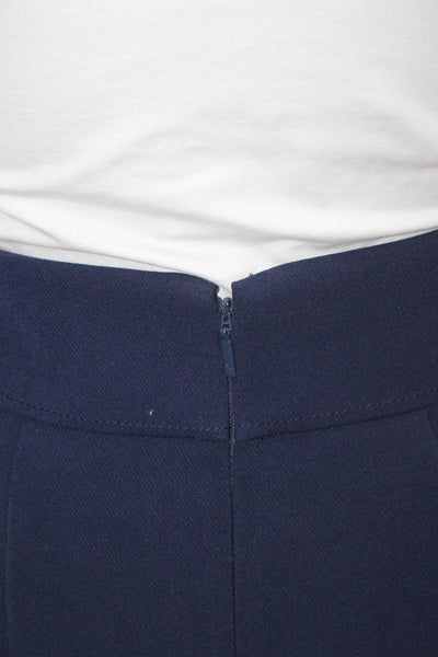 Carolina Herrera Women Straight Pencil Skirt Blue Polyester Knee Size 6