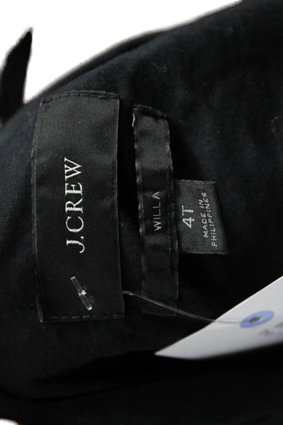 J Crew Womens Linen Black Blazer Long Sleeve Button Front Tall Size 4