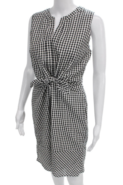 Vineyard Vines Women Shift Dress Black V-Neck Zip Size 10