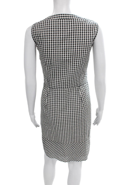 Vineyard Vines Women Shift Dress Black V-Neck Zip Size 10