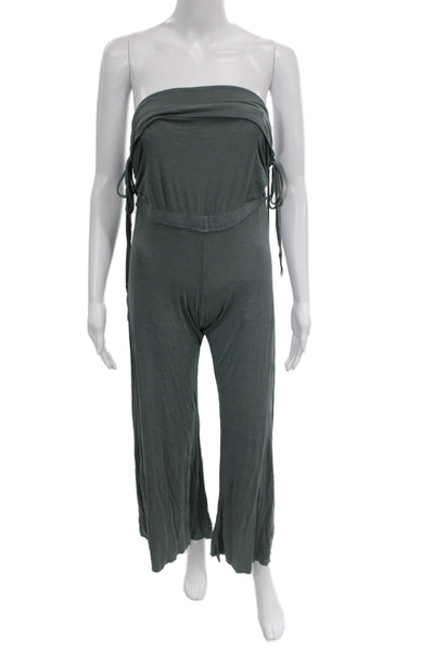 Young Fabulous & Broke Women Strapless Green Jumpsuit Rayon Size S