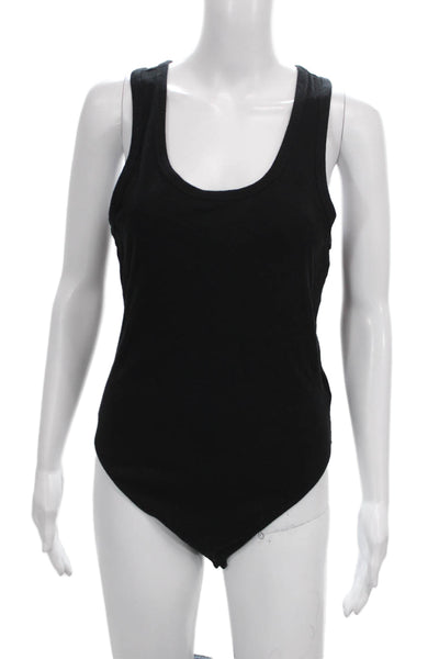 Agolde Women One Piece Bodysuit Black Scoop Neck Sleeveless Size L