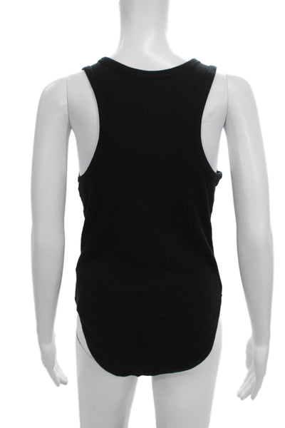 Agolde Women One Piece Bodysuit Black Scoop Neck Sleeveless Size L