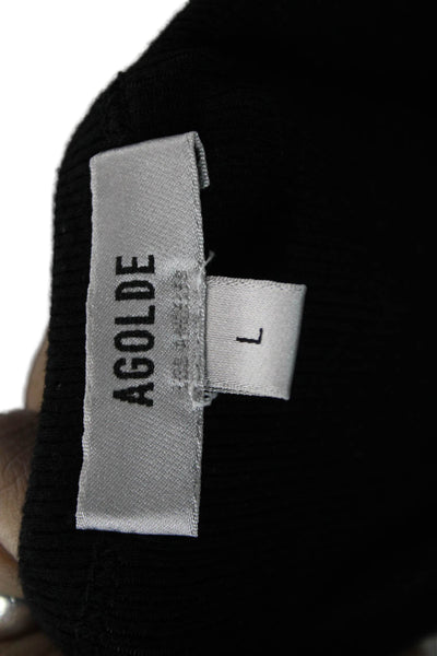 Agolde Women One Piece Bodysuit Black Scoop Neck Sleeveless Size L