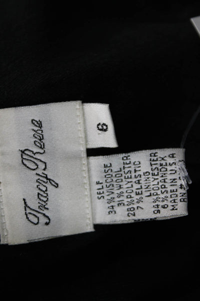 Tracy Reese Womens Black Viscose Dress Pants Zip Inseam 31 Size 6