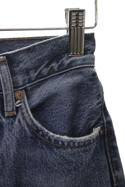 Agolde Womens High Rise Tapered Jeans Blue Button Fly 27 Inseam Size 23