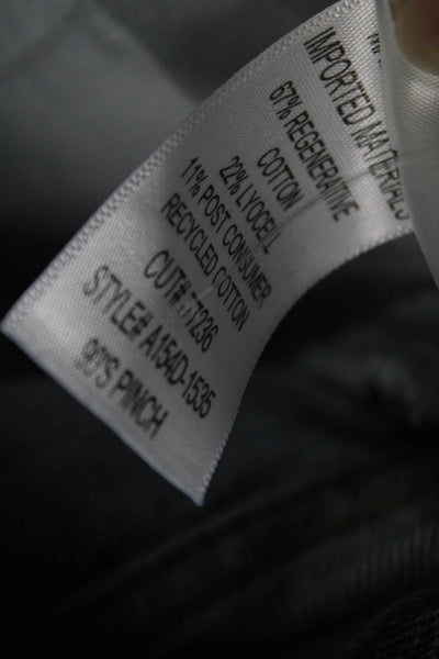 Agolde Womens High Rise Tapered Jeans Blue Button Fly 27 Inseam Size 23