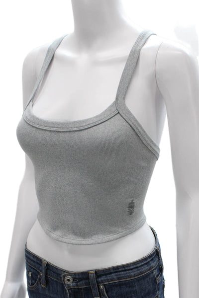 FP Movement Womens Basic Scoop Neck Sleeveless Tank Gray Pullover Size XS
