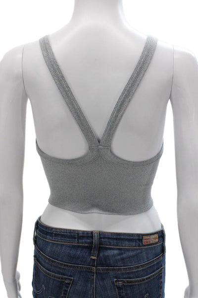 FP Movement Womens Basic Scoop Neck Sleeveless Tank Gray Pullover Size XS