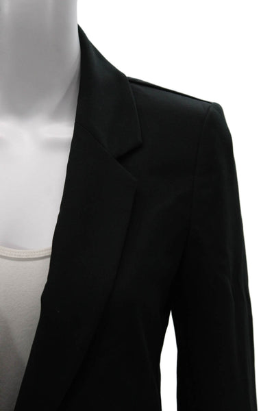 The Drop Womens Black Blazer Long Sleeve Polyester Blend Size 2XS