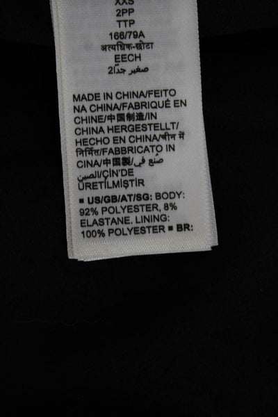 The Drop Womens Black Blazer Long Sleeve Polyester Blend Size 2XS