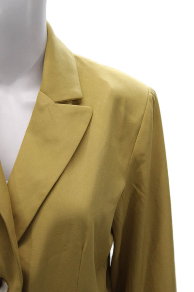 4th Reckless Womens Yellow Polyester Buttoned Blazer Size M