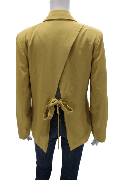 4th Reckless Womens Yellow Polyester Buttoned Blazer Size M
