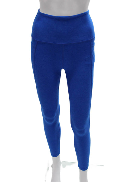 Beyond Yoga Womens Ankle Leggings Blue Polyester Pull On Size M