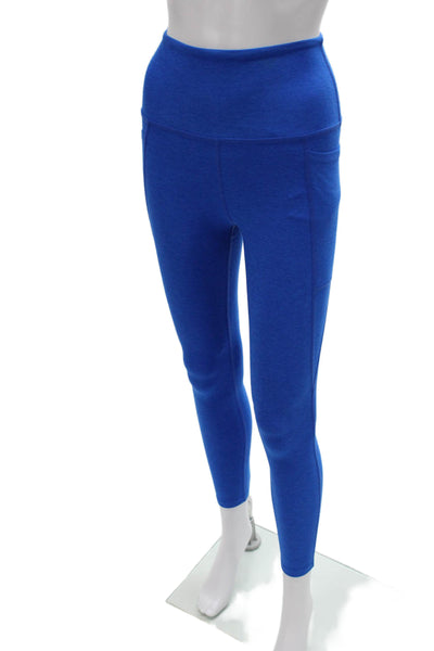 Beyond Yoga Womens Ankle Leggings Blue Polyester Pull On Size M
