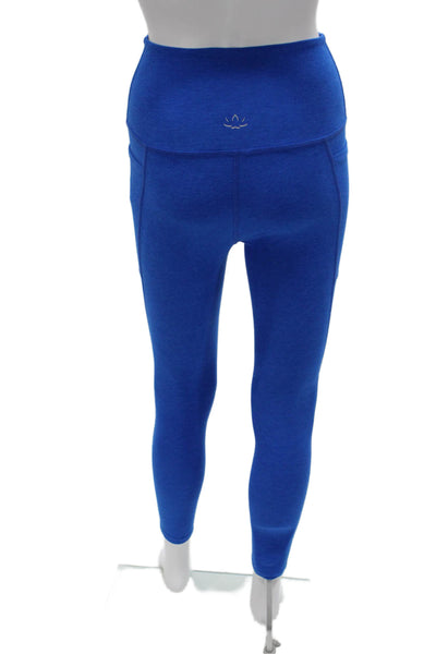 Beyond Yoga Womens Ankle Leggings Blue Polyester Pull On Size M