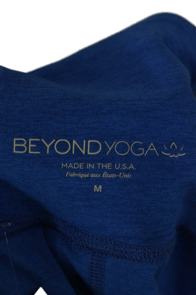 Beyond Yoga Womens Ankle Leggings Blue Polyester Pull On Size M