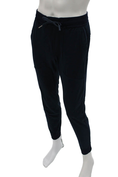 Lululemon Unisex Adults Blue Drawstring Polyester Joggers Size S