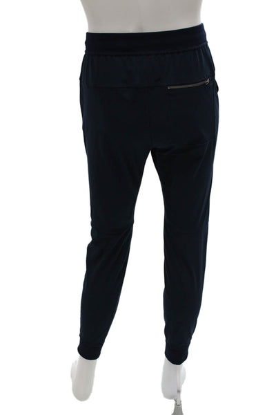 Lululemon Unisex Adults Blue Drawstring Polyester Joggers Size S