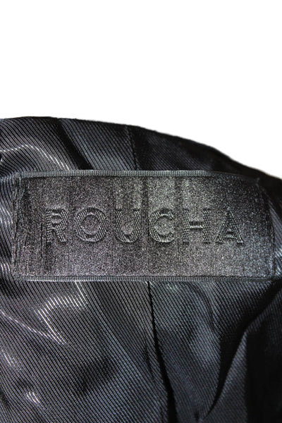 Roucha Womens Blazer Blue Buttoned Long Sleeve Size S