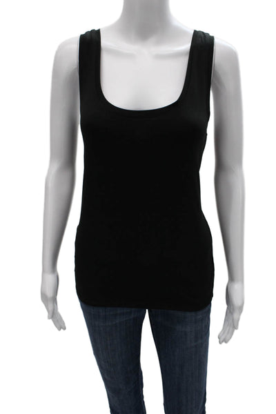 Michael Michael Kors Womens Basic Tank Black Scoop Neck Sleeveless Size L