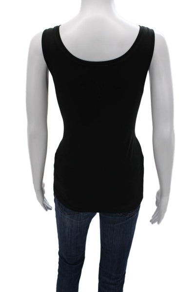 Michael Michael Kors Womens Basic Tank Black Scoop Neck Sleeveless Size L