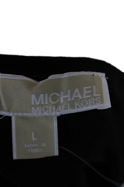 Michael Michael Kors Womens Basic Tank Black Scoop Neck Sleeveless Size L