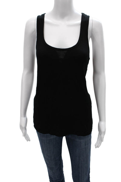 Michael Michael Kors Womens Black Scoop Neck Sleeveless Basic Tank Rayon Size L
