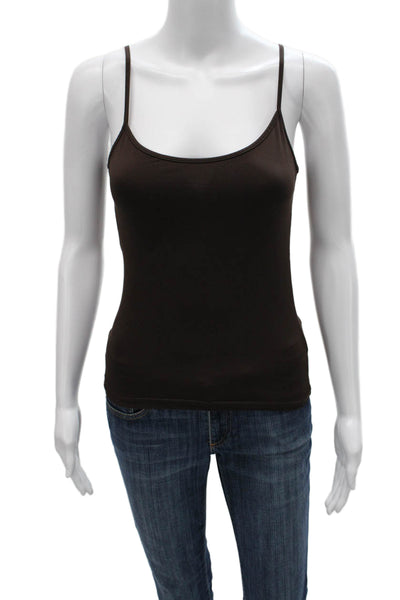 Zara Womens Brown Scoop Neck Sleeveless Tank Polyester Size M