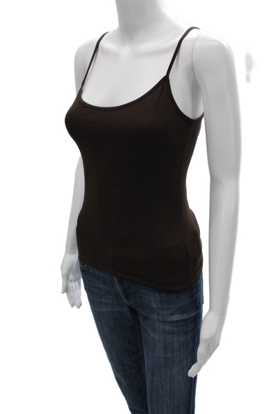 Zara Womens Brown Scoop Neck Sleeveless Tank Polyester Size M
