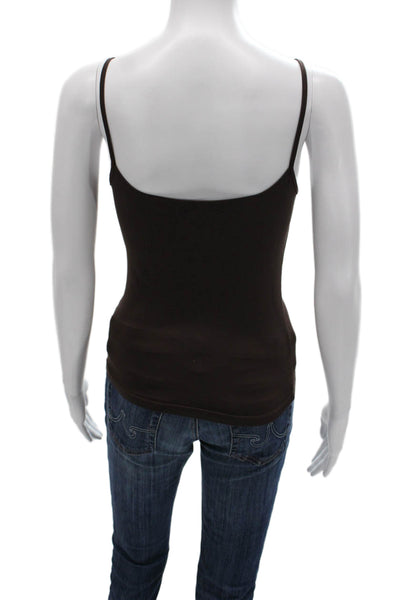 Zara Womens Brown Scoop Neck Sleeveless Tank Polyester Size M