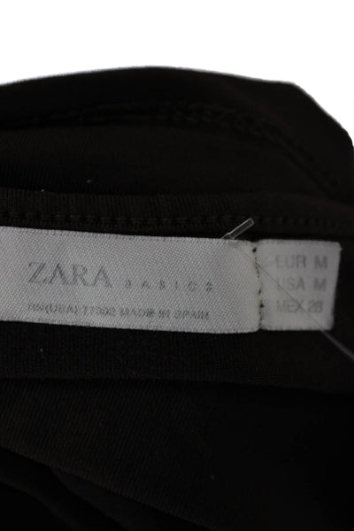 Zara Womens Brown Scoop Neck Sleeveless Tank Polyester Size M