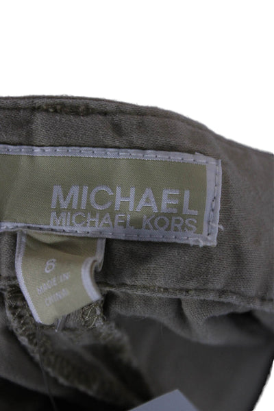 Michael Michael Kors Women Beige Cotton Chino Shorts Size 8