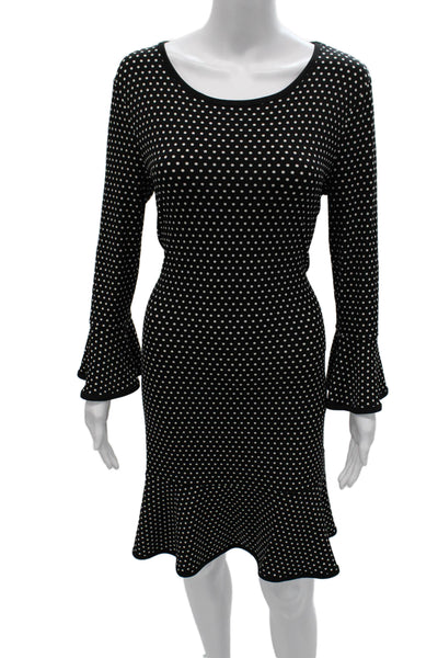 Michael Michael Kors Women Black Polka Dot Sheath Dress Size M