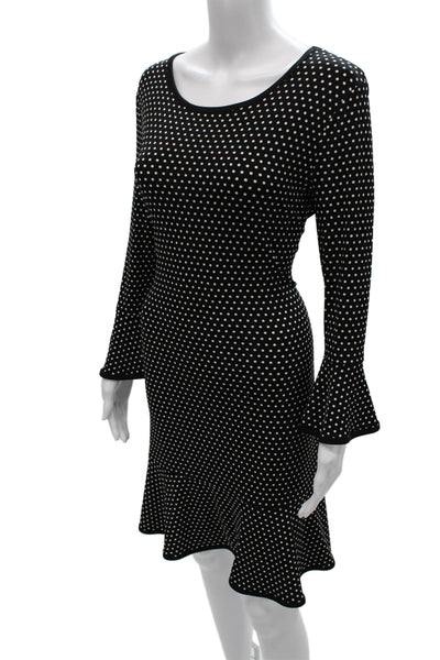 Michael Michael Kors Women Black Polka Dot Sheath Dress Size M