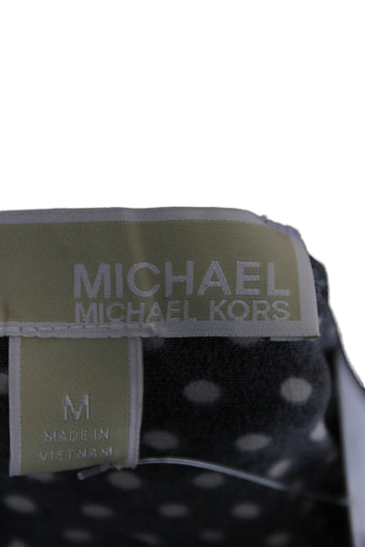 Michael Michael Kors Women Black Polka Dot Sheath Dress Size M