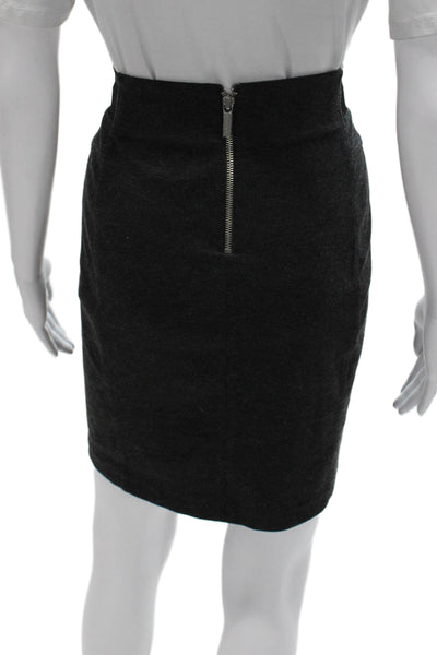 Michael Michael Kors Womens Straight Pencil Skirt Gray Knee Length Zip Size 10