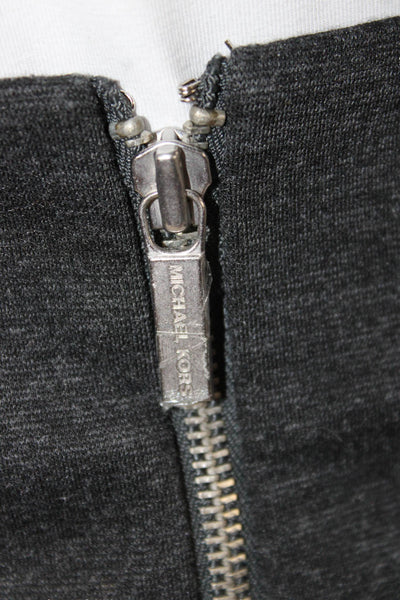 Michael Michael Kors Womens Straight Pencil Skirt Gray Knee Length Zip Size 10