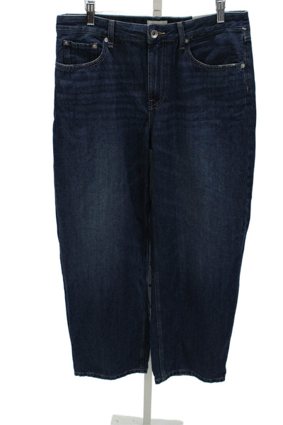 Everlane Womens Tapered Jeans Blue High Rise 100% Cotton Size 29