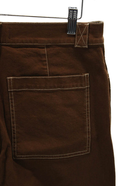 Madewell Women Chino Pants Brown Cotton Button Size 29